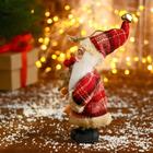 Дед Мороз "В красной клетчатой шубке с мешком" 14 см - Фото 2