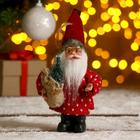 Дед Мороз "В красном с мешком" 14 см - фото 320006180
