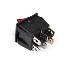 Выключатель 2 клавишный, с подсветкой, красный, 16А, 250 В - Фото 2