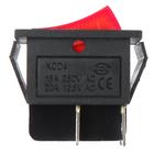 Выключатель 1 клавишный, с подсветкой, красный, 16 А - Фото 3