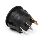 Выключатель 1 клавишный, с подсветкой, диаметр 23 мм, красный, 10 А - Фото 2