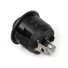 Выключатель клавишный, без подсветки, диаметр 23 мм, черный, 10 А - Фото 2