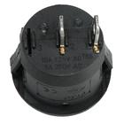 Выключатель клавишный, без подсветки, диаметр 23 мм, черный, 10 А - Фото 3