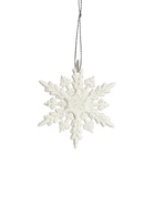 Ёлочные игрушки набор 6 шт. «Зимнее волшебство. Снежинка полярная», d=6 см, белый - Фото 3