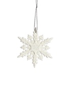 Ёлочные игрушки набор 6 шт. «Зимнее волшебство. Снежинка полярная», d=6 см, белый - Фото 4