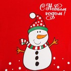 Пижама детская, размер 52, рост 86-92 см красный/белый (Снеговик) - Фото 4