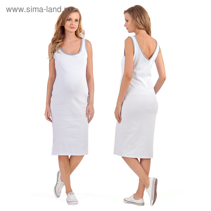 Платье для беременных Аврил 45379 цвет белый, р-р 46 - Фото 1