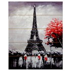 Картины по номерам на дереве 40х50 "Вечер в Париже" 21 цв - Фото 1