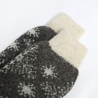 Носки женские шерстяные «Снежинка ажурная», цвет светло-серый, размер 23 - Фото 2