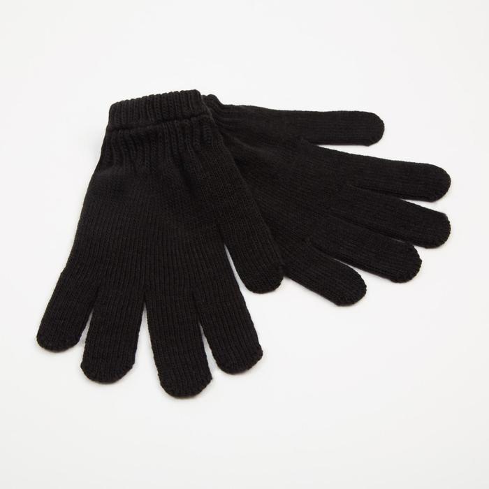 Перчатки мужские, цвет чёрный, размер 20 - фото 1906939690
