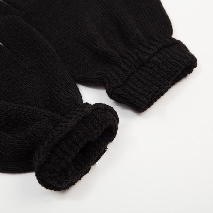 Перчатки мужские, цвет чёрный, размер 20 - фото 1925918982
