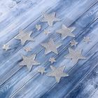 Наклейка на стекло «Звёздочки серебристые», набор - 15 шт., 18×18.5 см - Фото 2