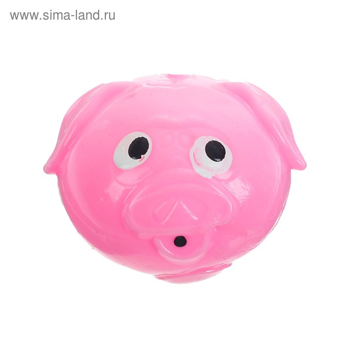 Мялка "Свинка" с водой, цвет розовый - Фото 1