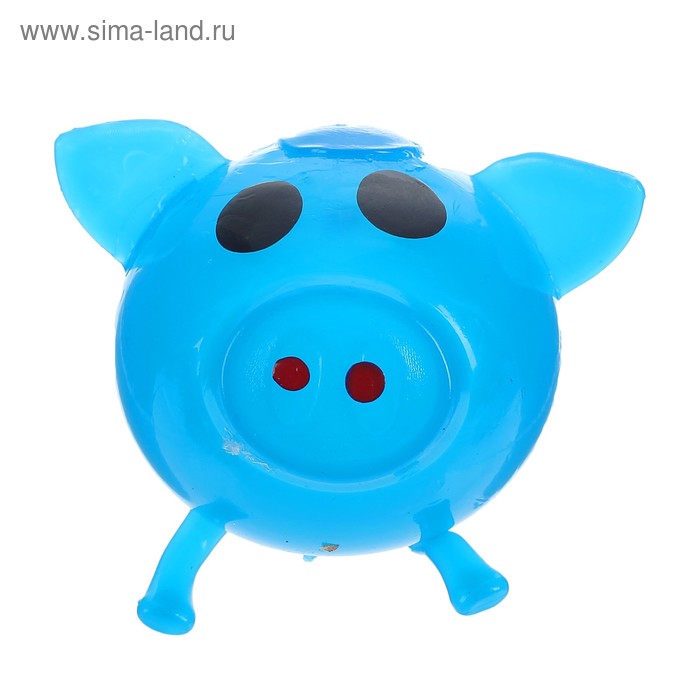 Мялка "Свинка" с водой, цвета МИКС - Фото 1