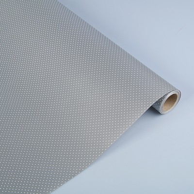 Бумага двухсторонняя "Горох на серебре", 0,53 х 10 м
