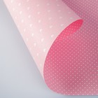 Бумага двухсторонняя "Горох на нежно розовом", 0,53 х 10 м - Фото 3