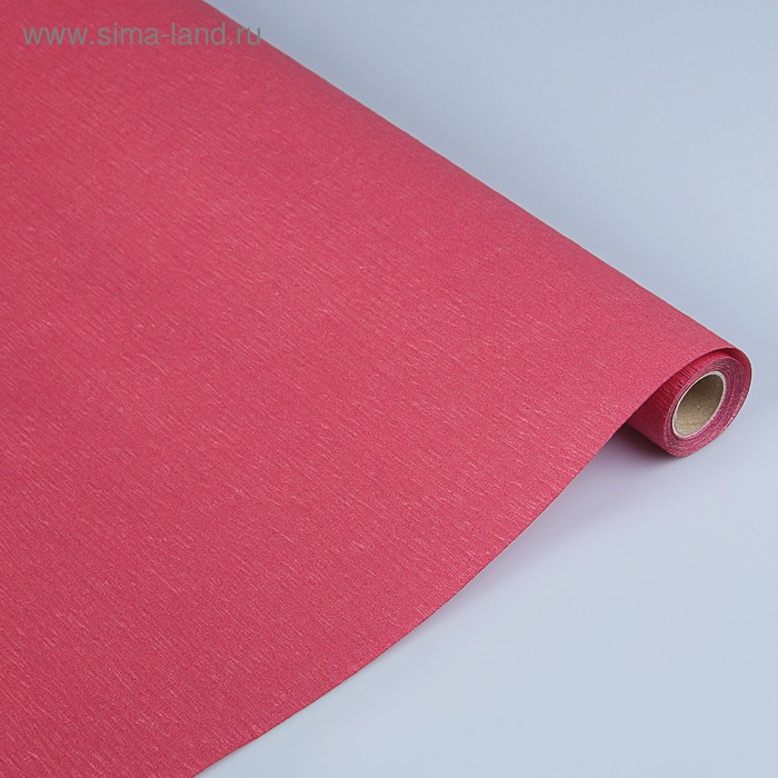 Фактурная бумага, двусторонняя, красный-розовый, 0,5 х 5 м - Фото 1
