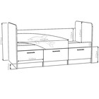 Кровать Дельфин-5 1.6, 1632х850х850, Дуб молочный/Ламарти розовый - фото 20843485