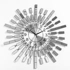 Часы настенные, серия: Ажур, "Зеркальные лучики", плавный ход, d-58 см, циферблат 22 см - фото 8705367