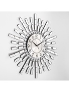 Часы настенные, интерьерные «Зеркальные лучики», плавный ход, d-58 см, циферблат d-22 см - фото 60775029