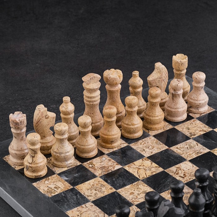 Шахматы «Элит»,  доска 30х30 см, оникс - фото 1905490632