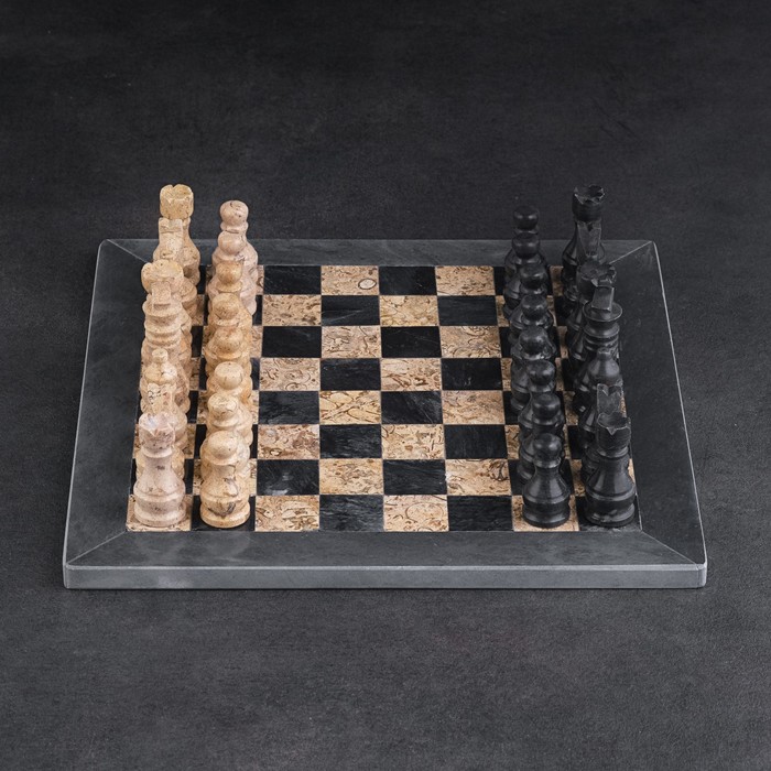 Шахматы «Элит»,  доска 30х30 см, оникс - фото 1905490633