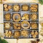 Эко-декор в подарочной упаковке «Волшебный праздник», золото, 36 элементов - Фото 2