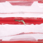 Сумка в роддом, с косметичкой, размер 33х53х24 см., набор 2 шт., цвет прозрачный/красный, M&B - Фото 5