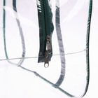 Сумка в роддом, размер 30х50х25 см., с косметичкой ПВХ100, цвет прозрачный/зеленый, M&B - Фото 5