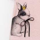 Платье для девочки "Кролик", пудровое, р-р 34 (122-128 см) 7-8 л.,100% хлопок - Фото 3