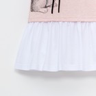 Платье для девочки "Кролик", пудровое, р-р 34 (122-128 см) 7-8 л.,100% хлопок - Фото 5