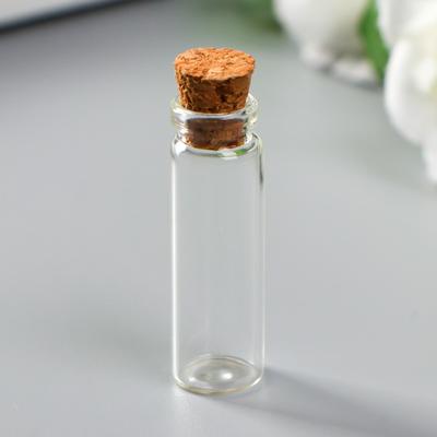 Декор для творчества стекло «Бутылочка с пробкой» 3 мл 4×1×1 см