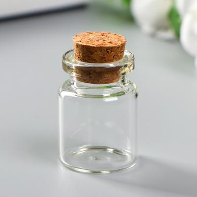 Декор для творчества стекло «Бутылочка с пробкой», 5 мл, 3×2×2 см