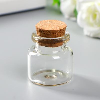 Декор для творчества стекло «Бутылочка с пробкой», 10 мл, 3×3×3 см