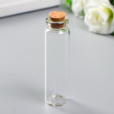 Декор для творчества стекло «Бутылочка с пробкой», 20 мл, 8×2.2×2.2 см