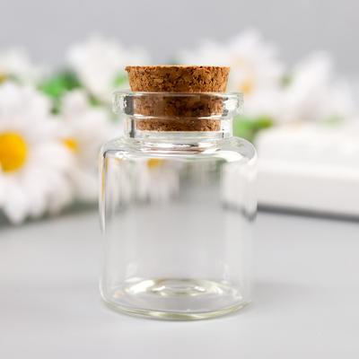 Декор для творчества стекло «Бутылочка с пробкой» 4×3×3 см