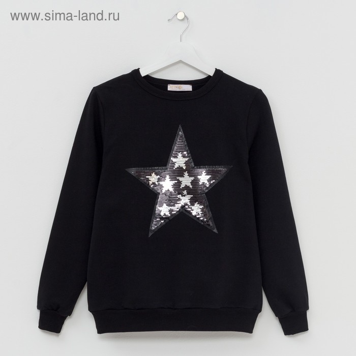 Джемпер женский KAFTAN "Star", р-р 44-46, чёрный - Фото 1