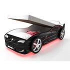 Кровать машина «Турбо», подъёмный матрас, подсветка дна и фар, пластиковые колёса, 2 шт - Фото 1