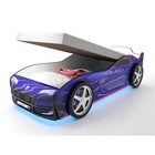 Кровать машина «Турбо», подъёмный матрас, подсветка дна и фар, пластиковые колёса, 2 шт - фото 298068593