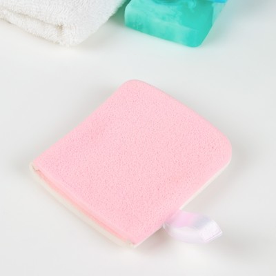 Спонж для умывания, цвет белый/розовый