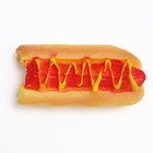 Игрушка пищащая "Недоеденный хот-дог" для собак, 12 см - фото 8403810