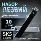 Лезвия для ножей ТУНДРА, сегментированные, сталь SK5, 18 х 0.5 мм, 10 шт. 2812972 - фото 16583822