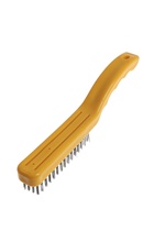 Щетка металлическая ручная ТУНДРА, закаленная проволока, пластиковая рукоятка, 4-рядная - Фото 4