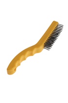 Щетка металлическая ручная ТУНДРА, закаленная проволока, пластиковая рукоятка, 4-рядная - Фото 7