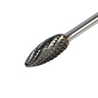 Борфреза ТУНДРА тип H эллипсовидная, 12×32 мм, хвостовик 6 мм - Фото 4