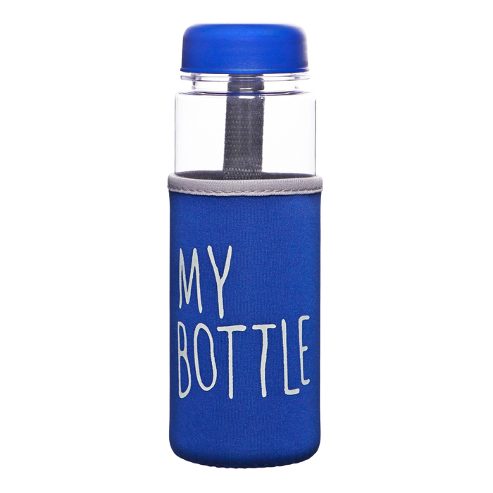 Бутылка для воды, 500 мл, My bottle, 19.5 х 6 см, чехол в комплекте, микс - Фото 1