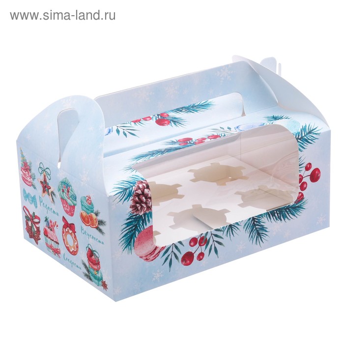 Коробочка для кексов «Радости‒сладости», 24 × 10 × 16 см - Фото 1
