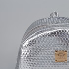 Рюкзак молодёжный, отдел на молнии, 3 наружных кармана, цвет серебристый - Фото 4