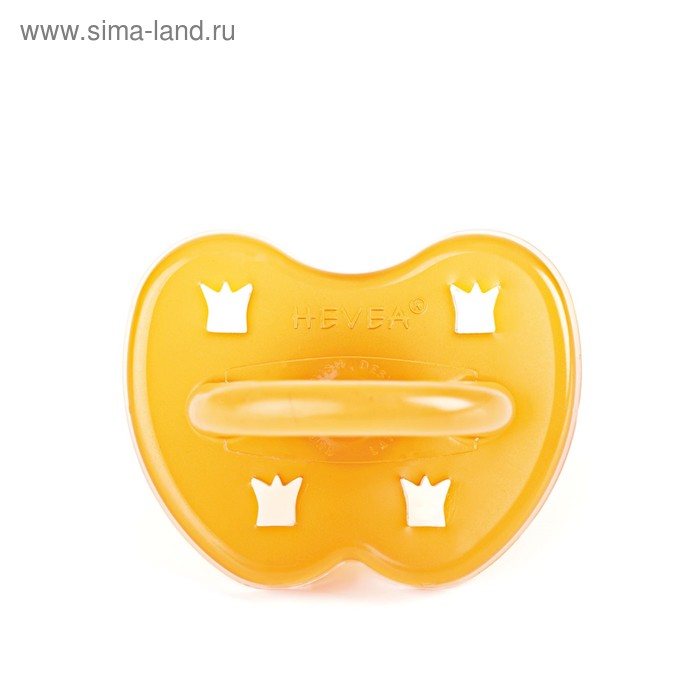 Пустышка ортодонтическая HEVEA Crown round, от 0 до 3 мес. - Фото 1