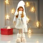 Кукла интерьерная "Девочка в белом платье с сердечком" 43 см - фото 321261457